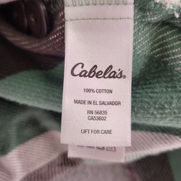 Cabela's Jacket Womens S Green Plaid Flannel Shacket Button Up Retro Outdoors - Picture 6 of 8
